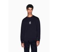 Armani Exchange Men's, Icon project, embroidered logo, crewneck Sweatshirt, Deep navy, L