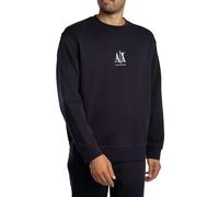 Armani Exchange Men's, Icon project, embroidered logo, crewneck Sweatshirt, Deep navy, XL