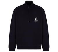 Armani Exchange Men's, Icon project, embroidered logo, front zip Sweatshirt, Deep navy, XS