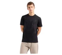 Armani Exchange Men's Large Embroidered Eagle Regular Fit Cotton Jersey T-Shirt, Black, XL