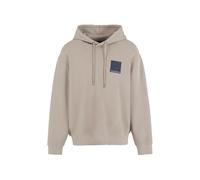 Armani Exchange Men's Limited Edition a Line Logo Stretch Cotton Poly Hooded Drawstring Sweatshirt, Driftwood, XL