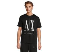 Armani Exchange Men's Logo Icon Tee T-Shirt, Black (Black 1200), Large