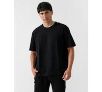 Armani Exchange Mens Logo Pattern Crew Neck T-Shirt - Black 1200 - XL