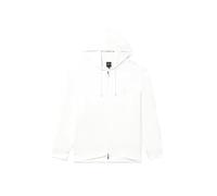 Armani Exchange Men's Logo Tape Cotton Interlock Zip Up Hooded Sweatshirt, Off White, S