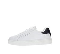 Armani Exchange Men's London Sneaker, Off White/Black, 10 UK