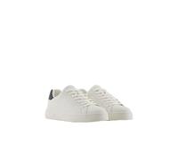 Armani Exchange Men's London Sneaker, Off White/Black, 12 UK