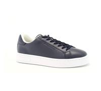 Armani Exchange for man. XM000141AF11912UB100 Navy leather trainers (45), Flat, Laces, Casual