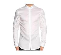 Armani Exchange Mens Long Sleeve Bi-Stretch Shirt - White - Size Medium