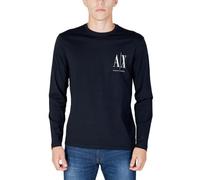Armani Exchange Men's Long Sleeves, Front Print Logo T-Shirt, Navy, XXL