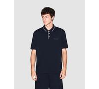 Armani Exchange Mens Milano/New York Polo Shirt with Contrast Tipping - Deep