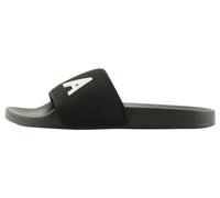 Armani Exchange Men's Mykonos, Kint Band, Big Logo Slide Sandal, Black+op.White, 6.5 UK