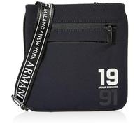 Armani Exchange Men's Ninety-one Front Logo Flat Crossbody, navy blue, One size