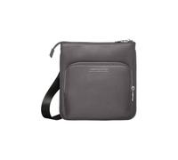 Armani Exchange Men's Okinawa, Logo Plate, Zipped Pocket Cross Body, Dark Gull Grey, Dark Gull Gray, One size