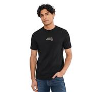 Armani Exchange Men's One Block Up, Emboridered Logo Lettering T-Shirt, Black, XL