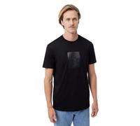 Armani Exchange Men's One Block Up, Rubbered and Satin Logo T-Shirt, Black, XXL