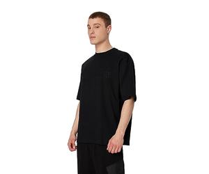 Armani Exchange Men's Oversized Heavy Cotton Jersey Embossed Logo Jumper Polo sweater