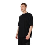 Armani Exchange Men's Oversized Heavy Cotton Jersey Embossed Logo Jumper Polo Sweater, Schwarz, XL