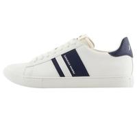 Armani Exchange Men's Paris Double Line Trainers, Off White Navy, 7 UK