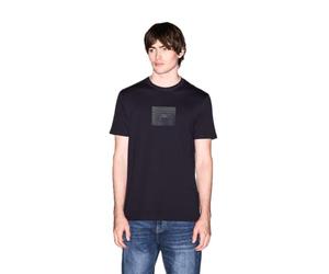 Armani Exchange Men's Plain 3D Printed Front Logo T-Shirt, deep Navy, S
