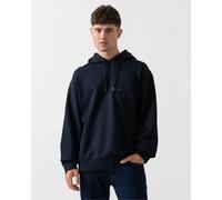 Armani Exchange Mens Pullover Monogram Logo Hoodie - Navy 1510 - M