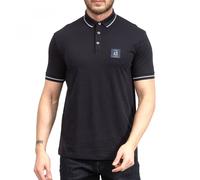 Armani Exchange Men's Regular Fit Cotton Jersey Metallic Icon Patch Polo Shirt, Navy, L