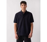 Men's Armani Exchange Mens AX Pattern Short Sleeve Polo Shirt - Black - Size: 38/Regular
