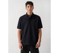 Armani Exchange Mens Regular Fit Polo Shirt with Tone-On-Tone Allover Logo - Deep Navy UB101 - Deep Navy UB101 - XL