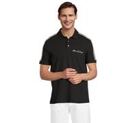 Armani Exchange Men's Regular Fit Stretch Cotton Signature Logo Polo Shirt, Black, L