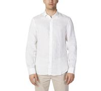 Armani Exchange Men's Regular, Sur Ton Embroidered Logo Shirt, White, Medium