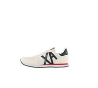 Armani Exchange Men's Rio Side Logo Sneaker, Op.White+Black, 10 UK