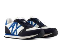 Armani Exchange Men's Rio Side Logo Trainers, Deep Navy + Off White, 40.5 EU, Deep Navy Off White, 8.5 UK
