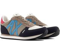 Armani Exchange Men's Rio Side Logo Trainers, Deep Navy Plaza Taup, 10 UK