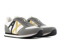 Armani Exchange Men's Rio Side Logo Trainers, Neutral Grey + Off WHT, 44.5 EU, Neutral Grey Off Wht, 10.5 UK