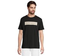 Armani Exchange Men's Short Sleeve Contrast Logo T-Shirt, Black, L