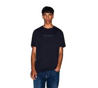 Armani Exchange A|X Logo Lettering 100% Cotton Jersey Regular fit T-Shirt Deep Navy, L