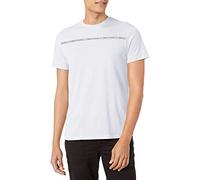Armani Exchange Men's Short Sleeve Micro Milano/NY Logo T-Shirt, White, XS
