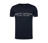 Armani Exchange Men's Short Sleeve Milan New York Logo Crew Neck T-Shirt, Navy, L