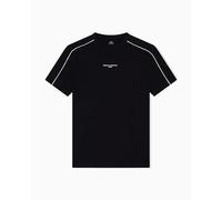 Armani Exchange Men's Short Sleeve Round Collar Front Logo T-Shirt, Black, L
