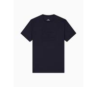 Armani Exchange Men's Short Sleeve Tone on Tone Logo Round Collar T-Shirt Blue XL, deep Navy, XL