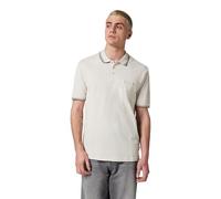 Armani Exchange Men's Short-Sleeved Side Logo Three-Button Collar Polo Shirt, Wind Chime, M
