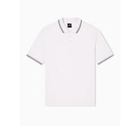Armani Exchange Men's Short-Sleeved Side Logo Three-Button Collar Polo Shirt, Wind Chime, XL