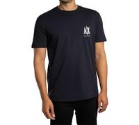 Armani Exchange Men's Short-Sleeved Side Monogram Logo T-Shirt, deep Navy, XL