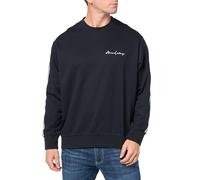 Armani Exchange Men's Signature Logo Stretch Poly Viscose Crewneck Sweatshirt, Navy, XL