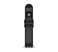 Armani Exchange Band Compatible with Apple Watch, 42/44/45 mm - 22 mm Black Silicone, AXS8010