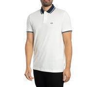 Armani Exchange Men's Slim fit Contrast Collar Polo Shirt, White