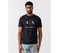 Armani Exchange Mens Slim-Fit Jersey T-Shirt with Logo - Deep Navy UB101