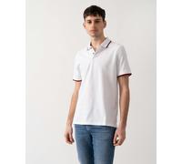 Armani Exchange Mens Small Logo Pique Polo Shirt - White - White - XL