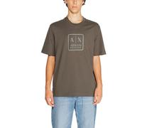 Armani Exchange Men's Square A|x Logo Regular Fit Heavy Jersey Tee T-Shirt, Peat, XXL