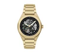 Armani Exchange Men's Sync Black Dial Automatic Gold Tone Stainless Steel Bracelet Watch