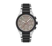 Armani Exchange Men's Sync Brown Dial Chronograph Two Tone Stainless Steel Bracelet Watch